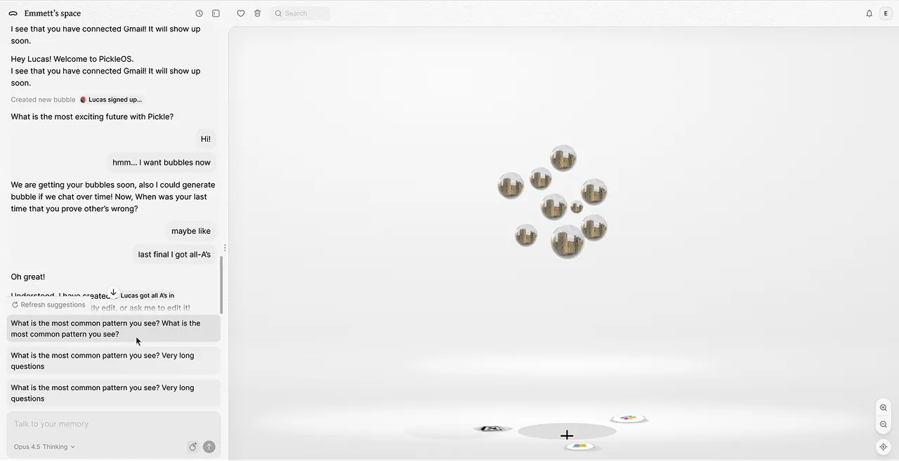 Pickle OS interface preview